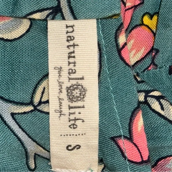 NATURAL LIFE Teal Maxi Dress with Pink & Yellow Floral Print - Picture 7 of 9